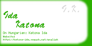 ida katona business card